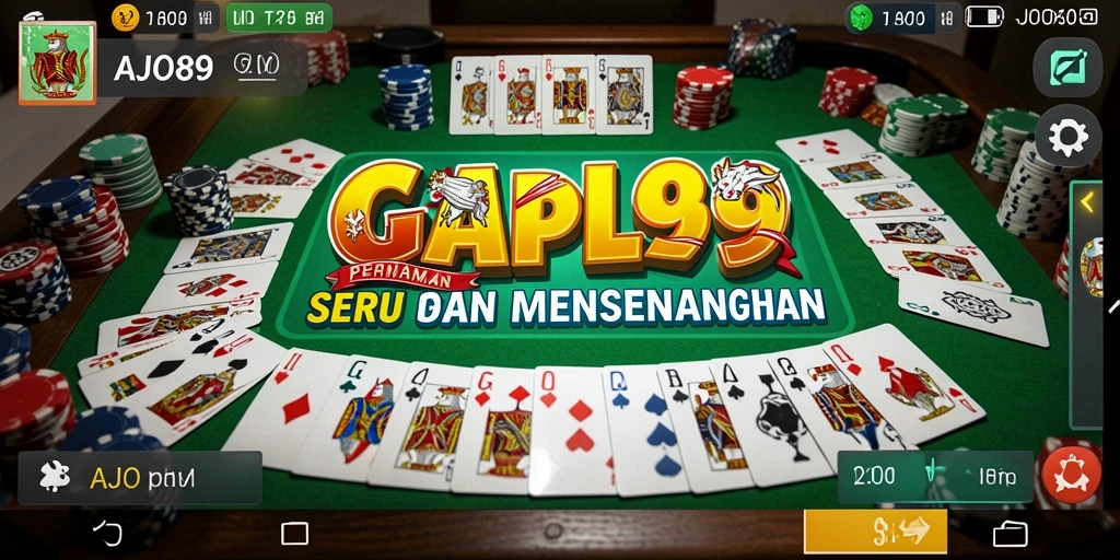 Tampilan bermain Gaple yang menegangkan di AJO89.