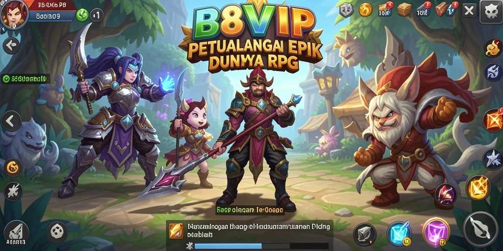 Screenshot gameplay B8VIP menampilkan aksi pertarungan yang mendebarkan.