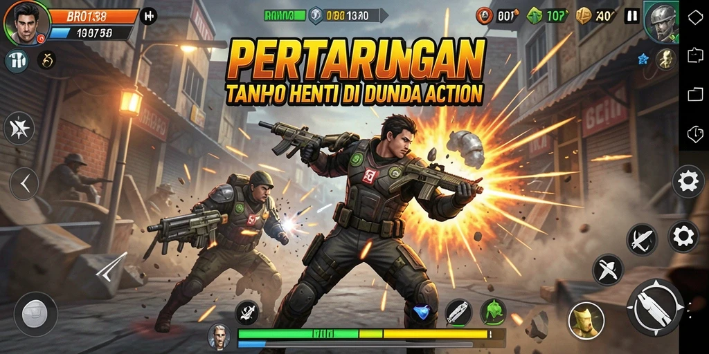 Tampilan aksi seru dalam permainan BRO138 dengan berbagai karakter.