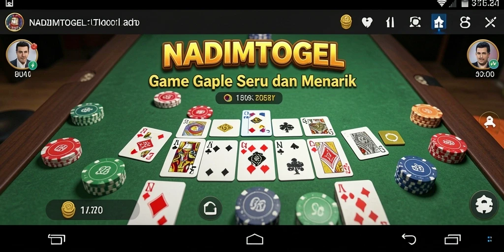 Tampilan gameplay seru di NADIMTOGEL saat bermain Gaple bersama teman.