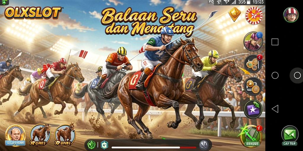 Gameplay mendebarkan dari balapan seru di OLXSLOT.
