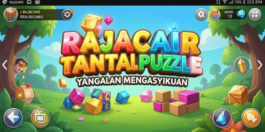 Tampilan gameplay menantang dari RAJACAIR yang penuh warna.